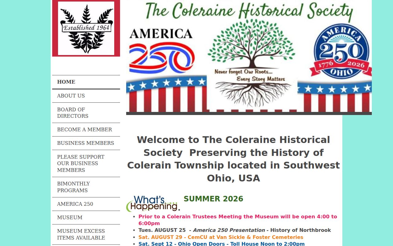 Colerain Township city directory historical society research resource