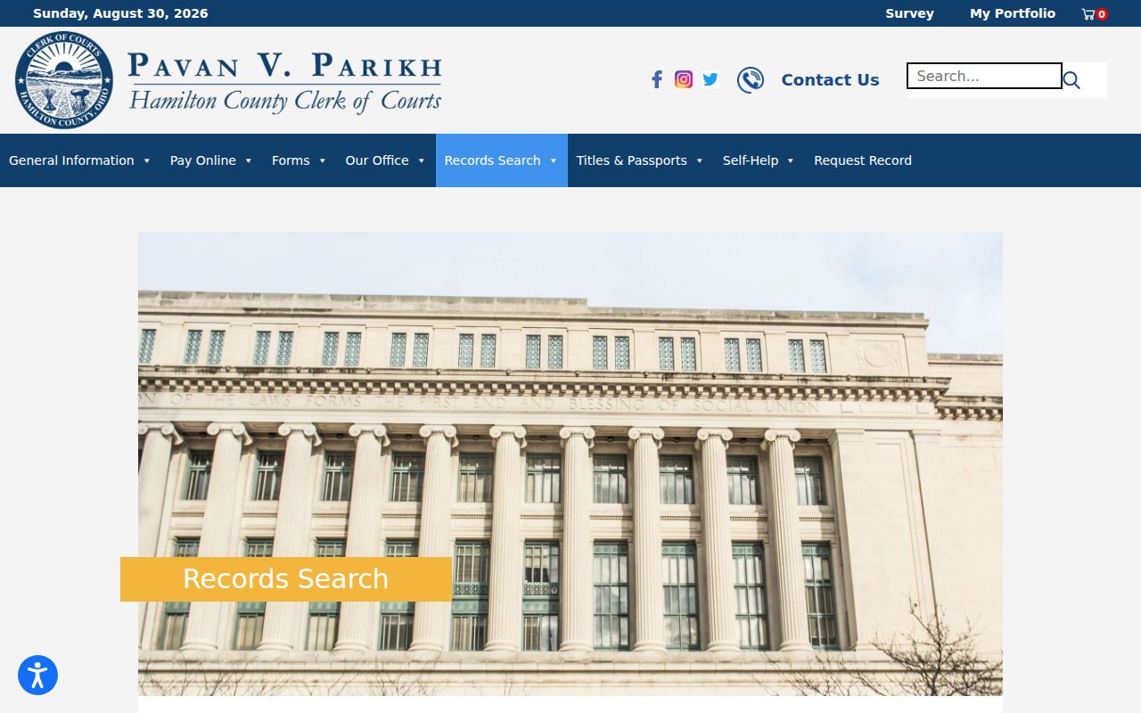 Colerain Township residents directory Hamilton County court records search