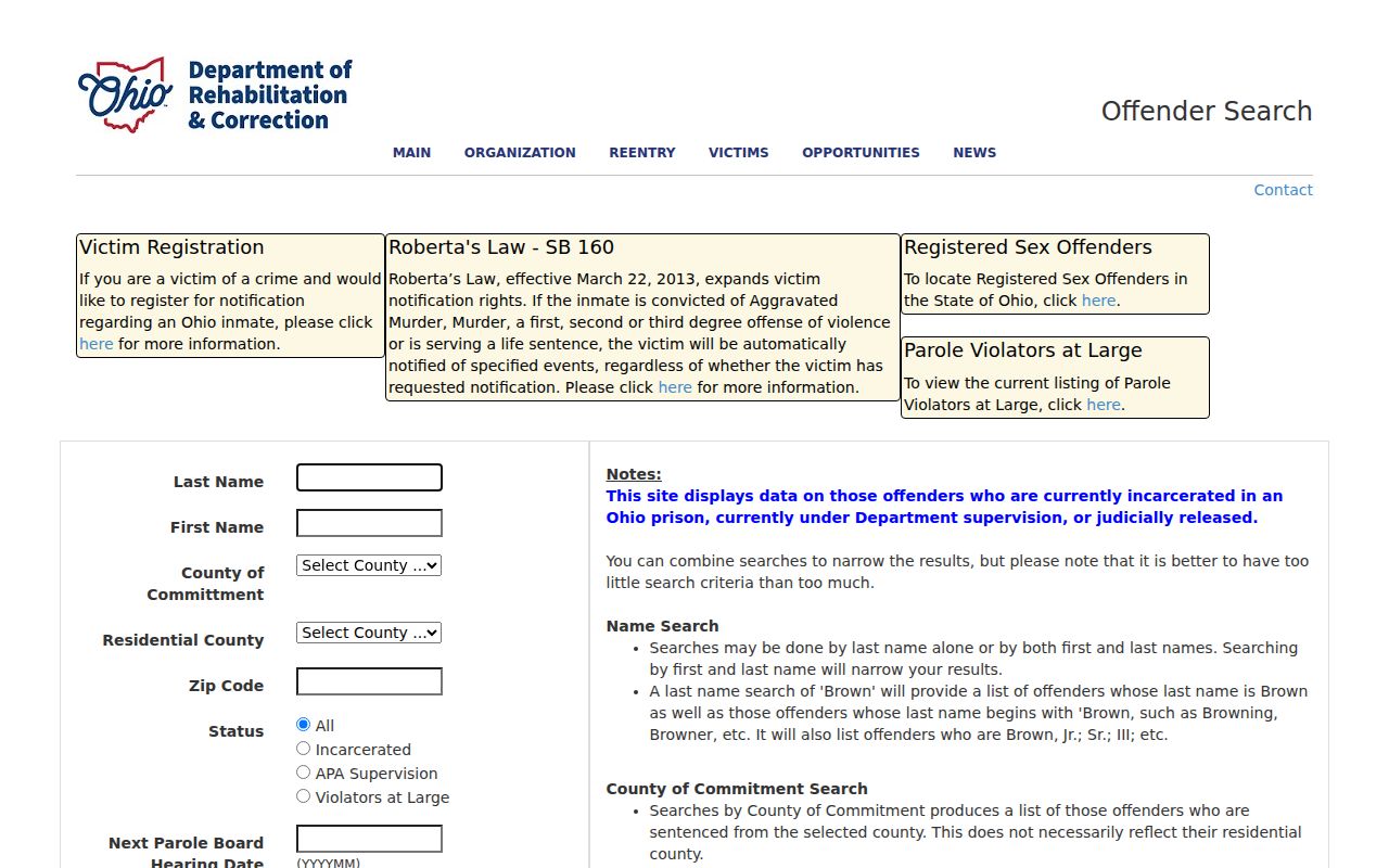 Colerain Township residents directory Ohio offender search