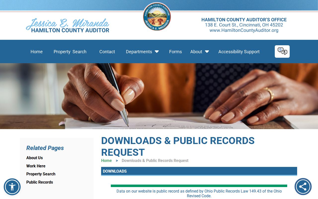Colerain Township street directory Auditor records and data downloads
